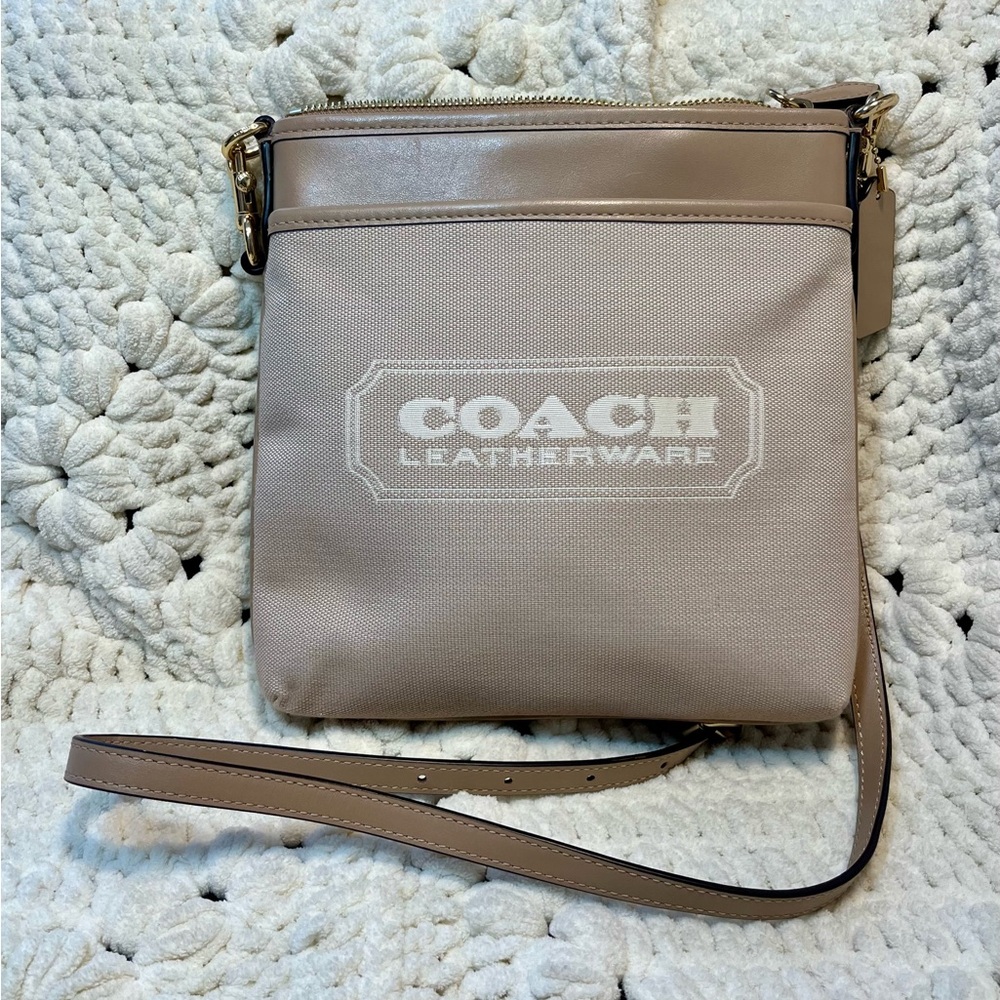 Coach Kitt Taupe Crossbody Bag